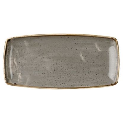 Picture of CASE OF 12 STONECAST SQUARED OBLONG PLATE 11.75" PEPPERCORN GREY