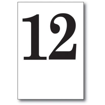 Picture of TABLE CARD NUMBERS 11-20 PLASTIC WHITE