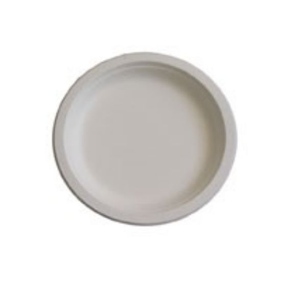 Picture of COMPOSTABLE SUGAR CANE PLATE 6.75" (PACK OF 50)