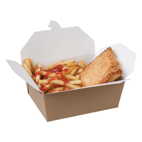 Picture of COMPOSTABLE KRAFT MULTI FOOD BOX 1250ML (250)