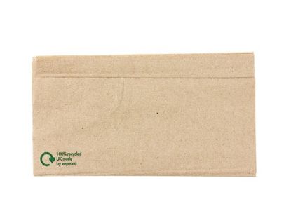 Picture of VEGWARE KRAFT DISPENSER NAPKIN FOLDED UNBLEACHED 33cm 1PLY (PACK OF 250)