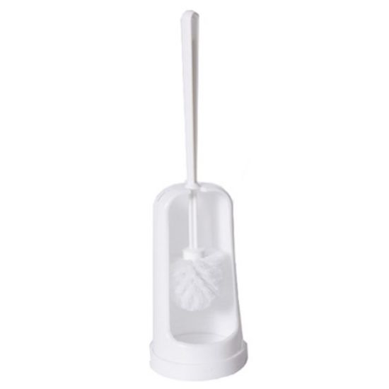 Picture of TOILET BRUSH & HOLDER SEMI-CLOSED WHITE