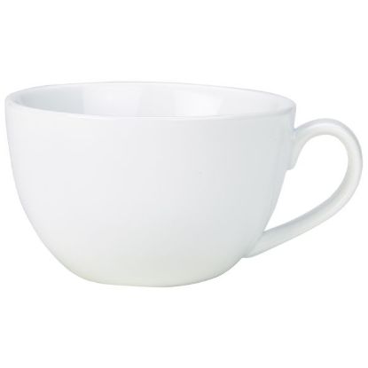 Picture of GENWARE PORCELAIN BOWL SHAPED COFFEE CUP WHITE 25CL 8.75oz (6)