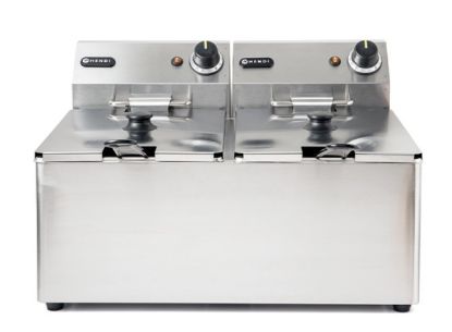 Picture of HENDI TWIN TANK TABLETOP ELECTRIC FRYER 2X8LTR WITH ONE YEAR WARRANTY