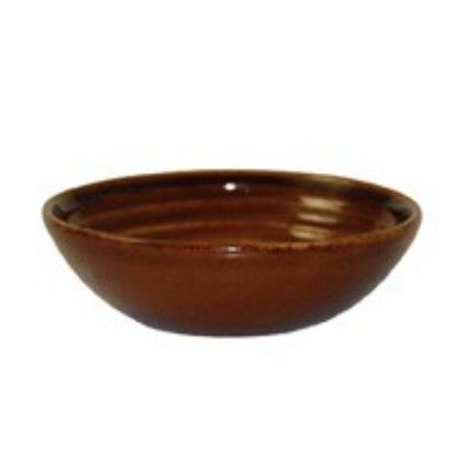 Picture of CHURCHILL BIT ON THE SIDE RIPPLE DIP DISH 5oz CINNAMON (CASE OF 12)