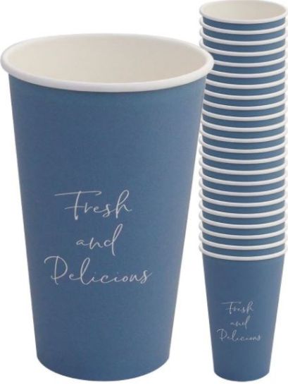 Picture of CASE OF 1000 BLUE 16oz SIGNATURE PAPER SINGLE WALL COFFEE CUP