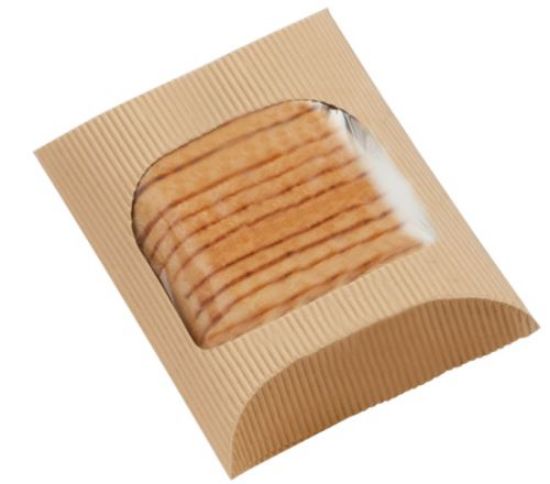 Picture of SAVORI HOT CARDBOARD PILLOW PACK WITH WINDOW SQUARE (250)