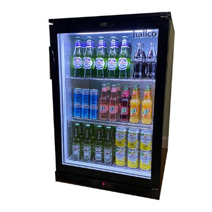 Picture of HALLCO SINGLE DOOR BOTTLE COOLER HOLD 96 BOTTLES BLACK