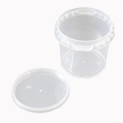 Picture of POLYPROPYLENE TAMPER EVIDENT ROUND CONTAINER AND LID 280ML