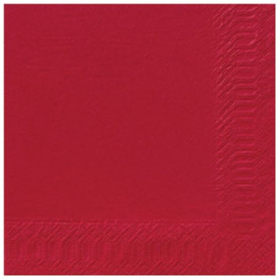 Picture of PACK OF 125 DUNI TISSUE DINNER NAPKIN 40CM 2PLY BORDEAUX *P