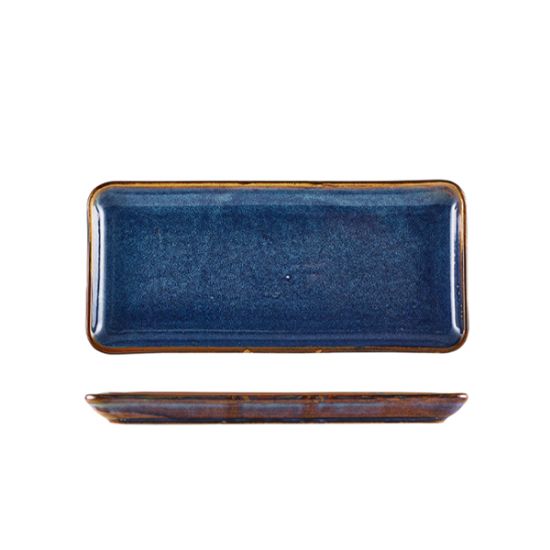 Picture of TERRA PORCELAIN AQUA BLUE NARROW RECTANGULAR PLATTER 36 x 16.5CM (3)