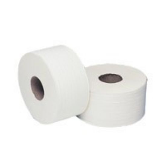 Picture of JANGRO PRO RECYCLED MINI JUMBO TOILET ROLL 150M X 90MM 2¼" CORE 2 PLY (12)