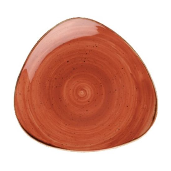 Picture of CASE OF 6 STONECAST TRIANGULAR PLATE 12" SPICED ORANGE