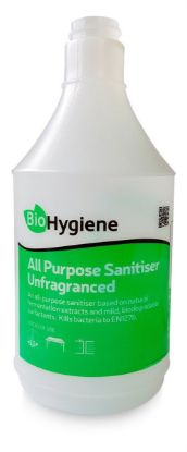 Picture of BIO HYGIENE UNFRAGRANCED SANITISER 750ML REFILL BOTTLE SCREEN PRINTED