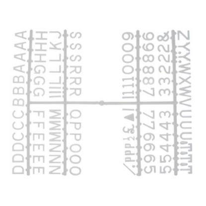 Picture of PEG BOARD LETTER SET 1/2" WHITE