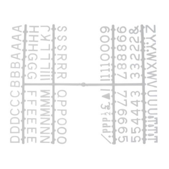 Picture of PEG BOARD LETTER SET 1/2" WHITE