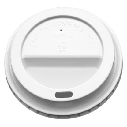 Picture of CPLA GO-PAK HOT CUP LID 12/16OZ WHITE (PACK OF 100)