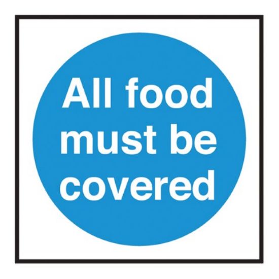 Picture of ALL FOOD MUST BE COVERED 100X100MM