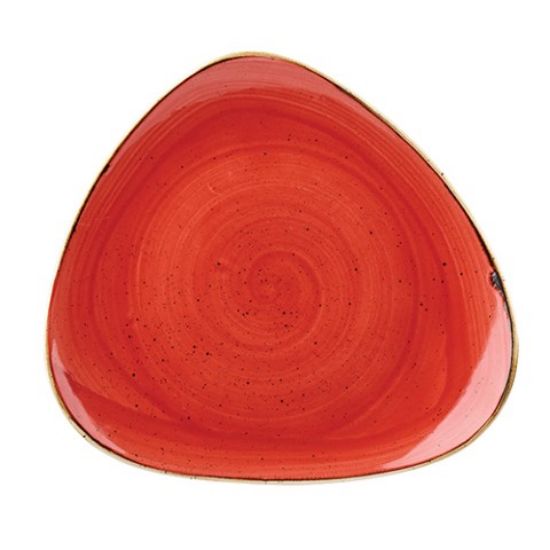 Picture of STONECAST TRIANGLE PLATE 19.2CM 7.75" BERRY RED (12)