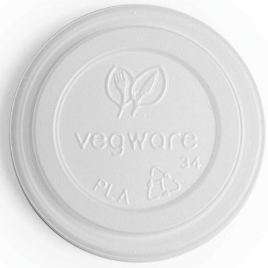 Picture of VEGWARE CPLA HOT CUP LID 62MM FITS 4oz CUP (PACK OF 50)