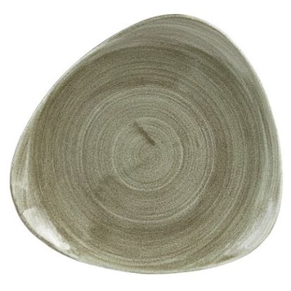 Picture of STONECAST TRIANGLE PLATE 9" PATINA BURNISHED GREEN (12)