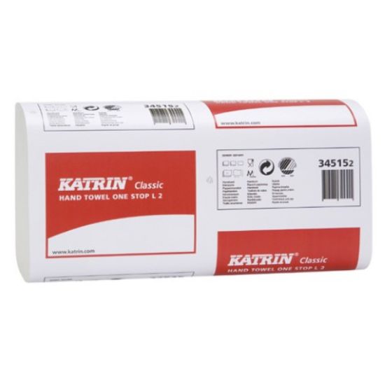 Picture of KATRIN CLASSIC 2PLY HAND TOWEL 235X340MM WHITE (21X110)