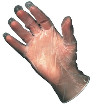 Picture of PACK 100 MEDIUM GLOVE CLEAR VINYL POWDERED