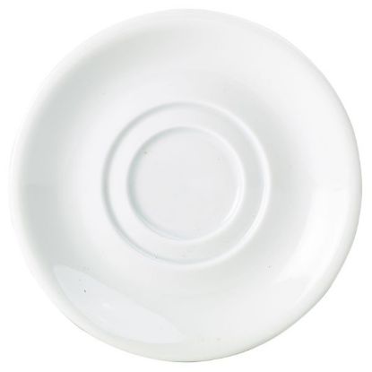 Picture of GENWARE PORCELAIN WHITE DOUBLE WELL SAUCER 15CM 6" (6)