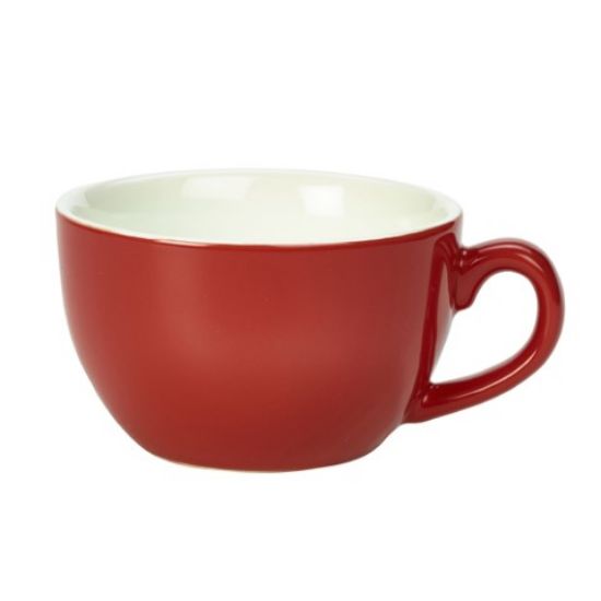 Picture of GENWARE PORCELAIN BOWL SHAPED COFFEE CUP RED 25cl 8.75oz (6)