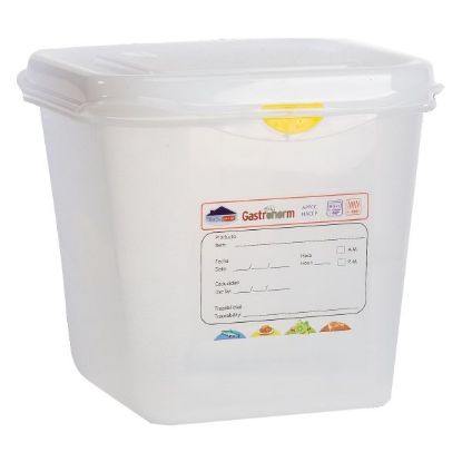 Picture of POLYPROPYLENE GASTRONORM CONTAINER GN 1/6 150MM 2.6LTR COLOUR CODED WITH LABEL