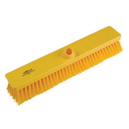 Picture of JANGRO HYGIENE PLATFORM BROOM HEAD STIFF 457MM YELLOW