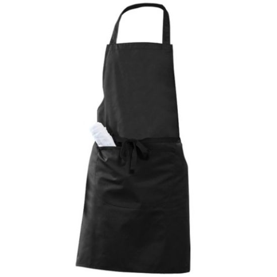 Picture of BIB APRON WITH POCKET 91cm BLACK