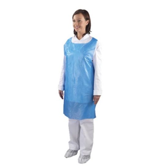 Picture of DISPOSABLE APRON 107 X 69CM BLUE (PACK OF 100)