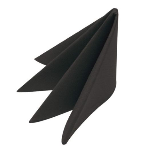 Picture of PACK OF 50 AIRLAID NAPKIN 40CM BLACK 