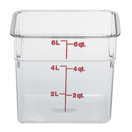 Picture of CAMBRO CAMSQUARES 6QT 5.7LTR POLYCARB FOOD STORAGE CONTAINER 215x215x185 *P