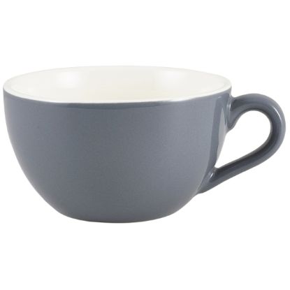 Picture of GENWARE PORCELAIN BOWL SHAPED COFFEE CUP GREY 25CL 8.75oz (6)