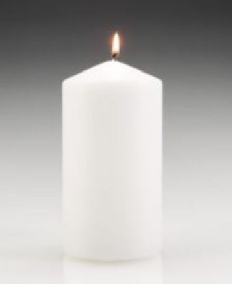 Picture of PILLAR CANDLE 80/150 WHITE (6)