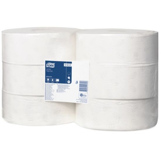 Picture of TORK JUMBO TOILET ROLLS ADVANCE 2PLY 360M WHITE TI (6)