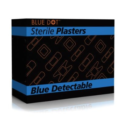 Picture of BLUE DETECTABLE PLASTERS ASSORTED (PACK OF 100)