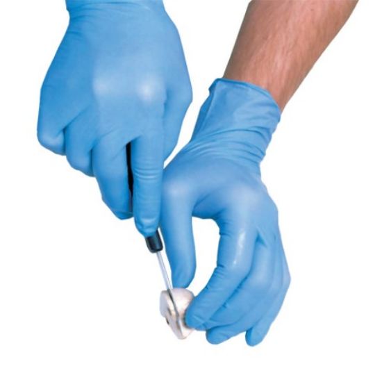 Picture of JANGRO PROFESSIONAL NITRILE GLOVE POWDER FREE BLUE SMALL (PACK OF 100)