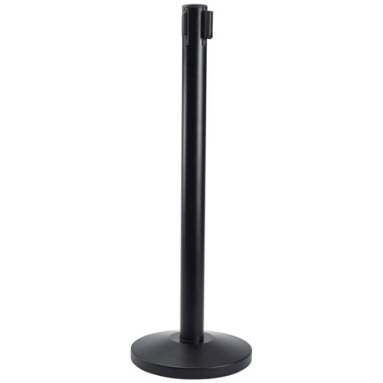 Picture of BLACK BARRIER POST WITH RETRACTABLE BELT (2)