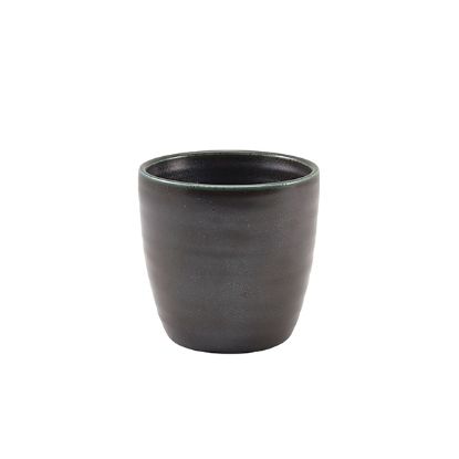 Picture of TERRA PORCELAIN CINDER BLACK CHIP CUP 30CL 10.5oz (6)