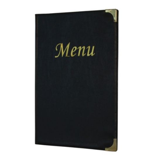 Picture of MENU 8 PAGE FACING A4 BLACK