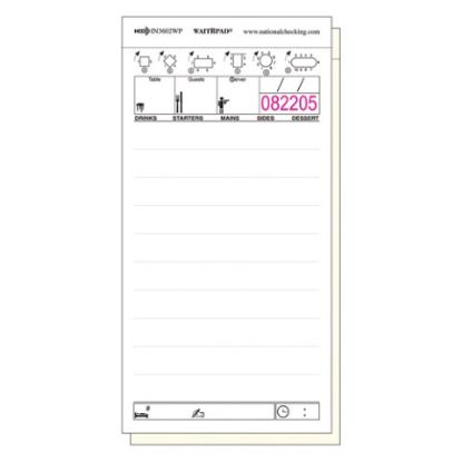 Picture of WAITER PAD 2 PART 50sht 10 LINES NO CARBON WHITE IN3602WP