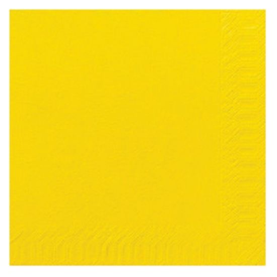 Picture of PACK OF 125 DUNI TISSUE DINNER NAPKIN 40CM 2PLY YELLOW *P