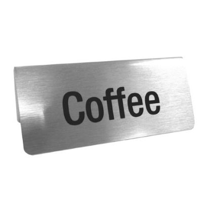 Picture of COFFEE TENT NOTICE BRUSHED SILVER