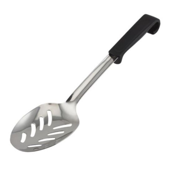 Picture of PLASTIC HANDLE SLOTTED SPOON BLACK 34cm