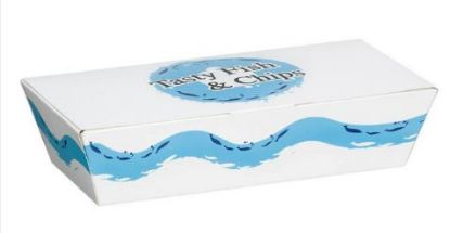 Picture of EDENWARE CLOSED KRAFT FISH AND CHIP BOX LARGE 250x125x55mm (250)