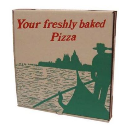 Picture of CARDBOARD PIZZA BOX GONDOLA DESIGN 12" (100) *S