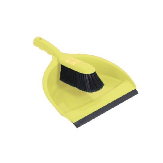 Picture of STIFF DUSTPAN SET YELLOW (SINGLE)